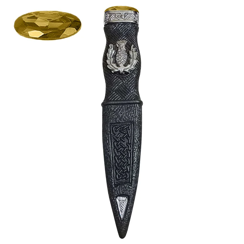 Sgian Dubh Knives (2) Sgian Dubh Amber Stone Safe Dummy - Image 1